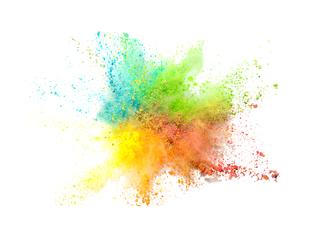 explosion-von-farbigen-pulver-auf-weissem-hintergrund